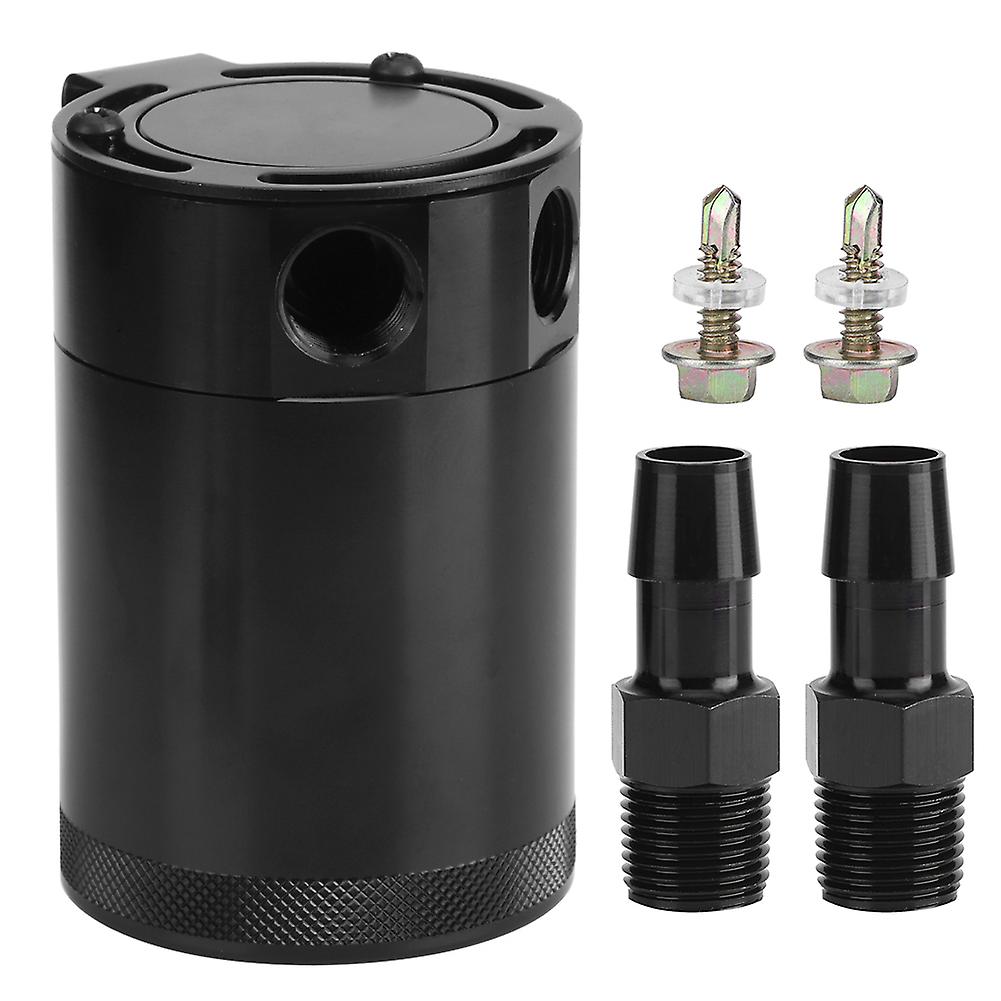 Universal 2-Port Racing Oil Catch Can, Universal Aluminum Alloy Air-Oil Separator