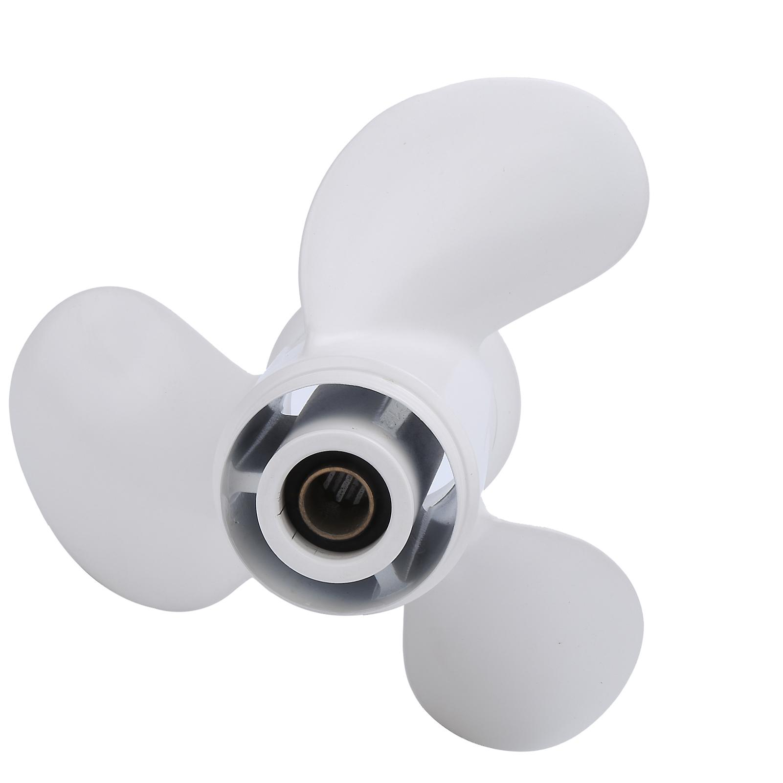Mariner 3 Blade White Aluminum Alloy Outboard Propeller for Boat 9-7/8X12-F