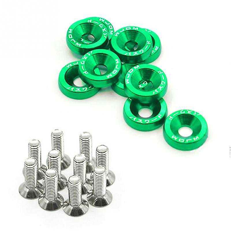 20 Pcs Car Billet Aluminum Bumper Washer Stainless Steel Screws Engine Kit New