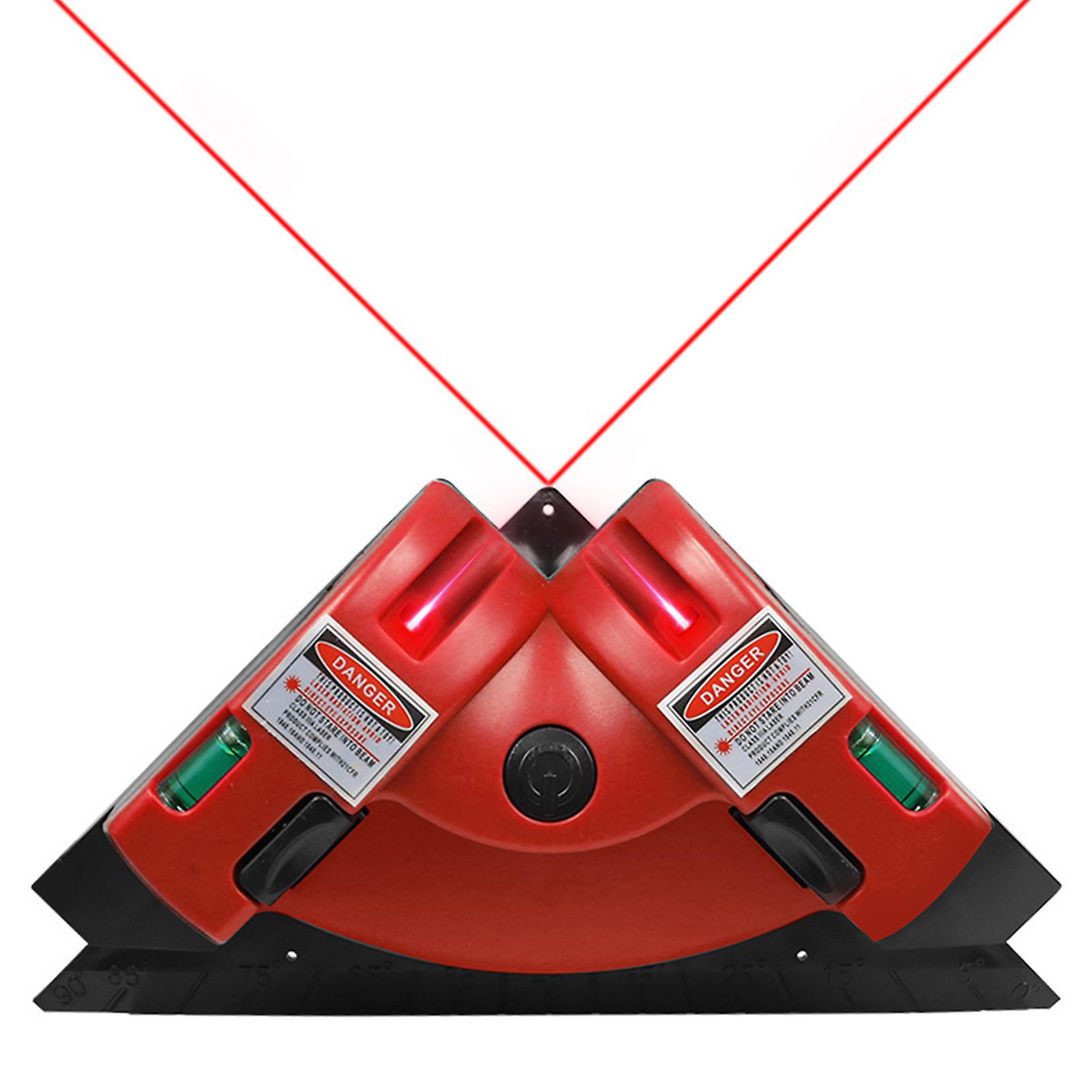 Right Angle Laser Projection Level Integrated Plastic Housing Infrared Horizontal Vertical Laser Line Level for Tile Red
