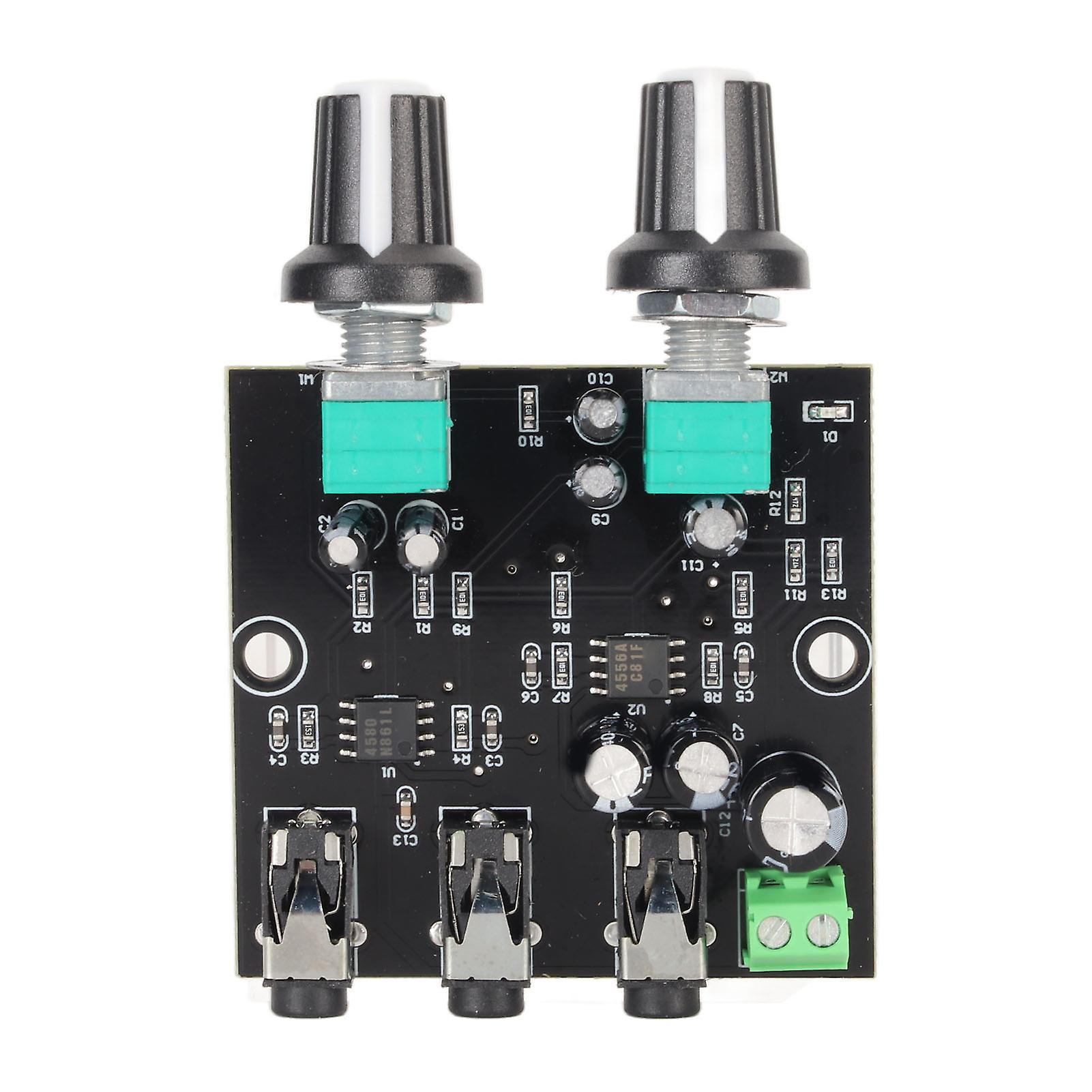 Stereo Sound Mixer Board Module with 2 Channel Input, Headphone Amplifier, DC 5‑12V