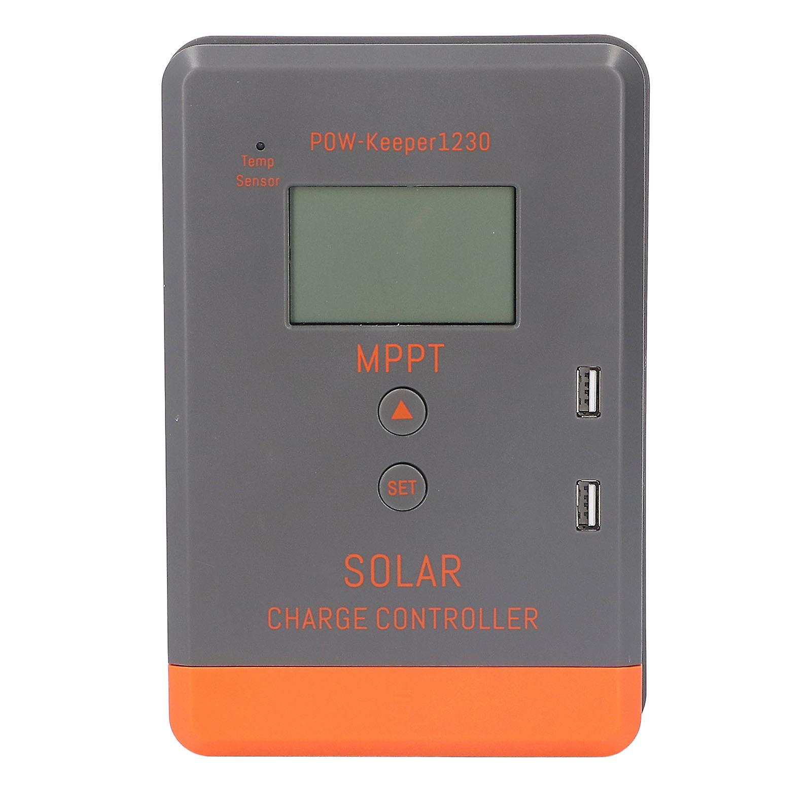 Qukaim Solar Charge Controller MPPT Charge Controller 30A, Solar Charge Controller for 12V/24V Systems, Automatic Multi Protection, Efficient