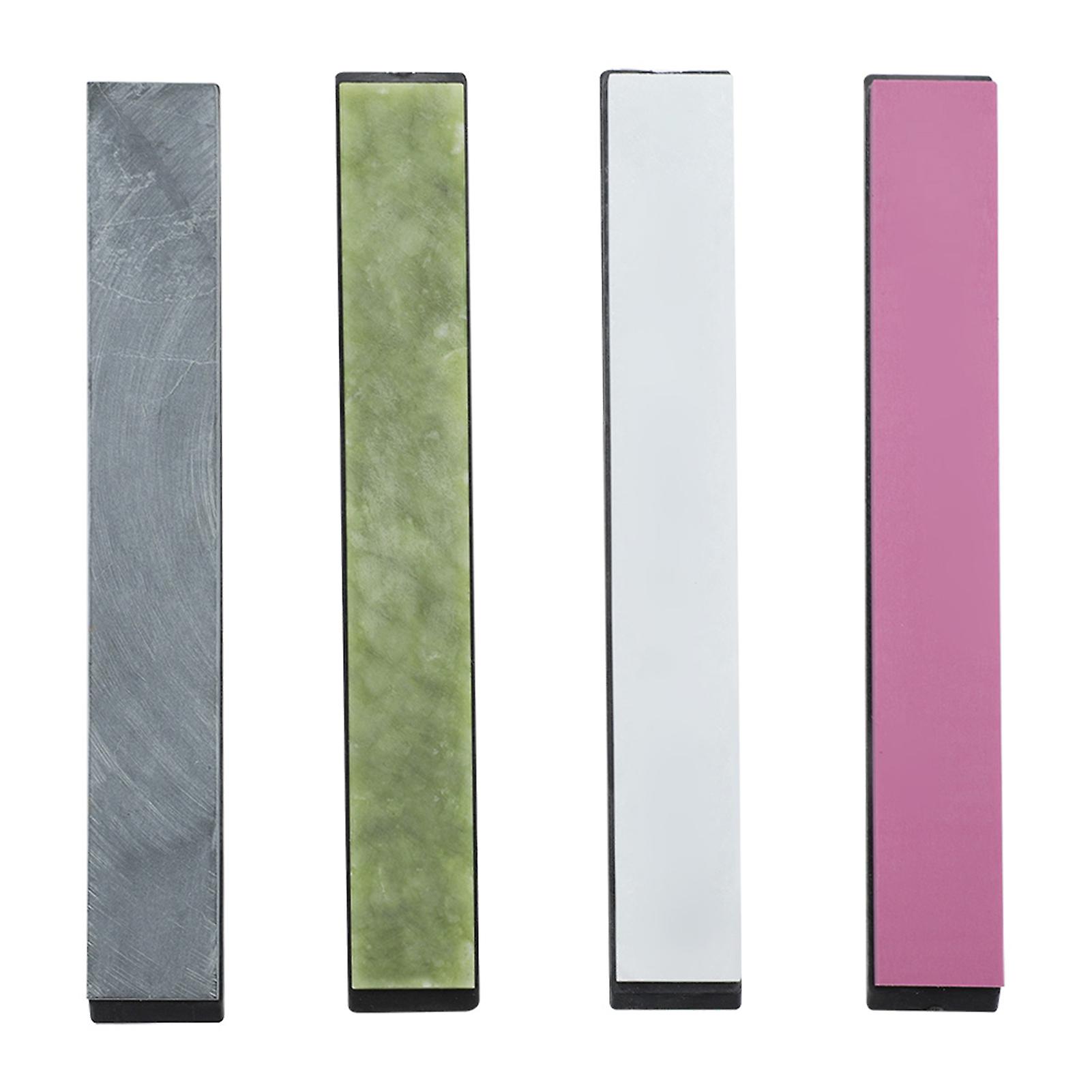 Ensemble de 4 meules colorées avec base pour affûtage de couteaux, aiguiseur de couteaux à angle fixe