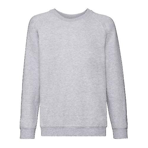 Fruit of the Loom Childrens/Kids Classic Heather Raglan Sweatshirt