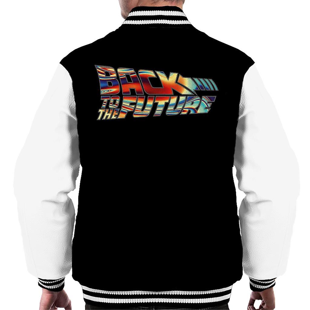 Back to the Future Psychedelic Logo Men's Varsity Jacket