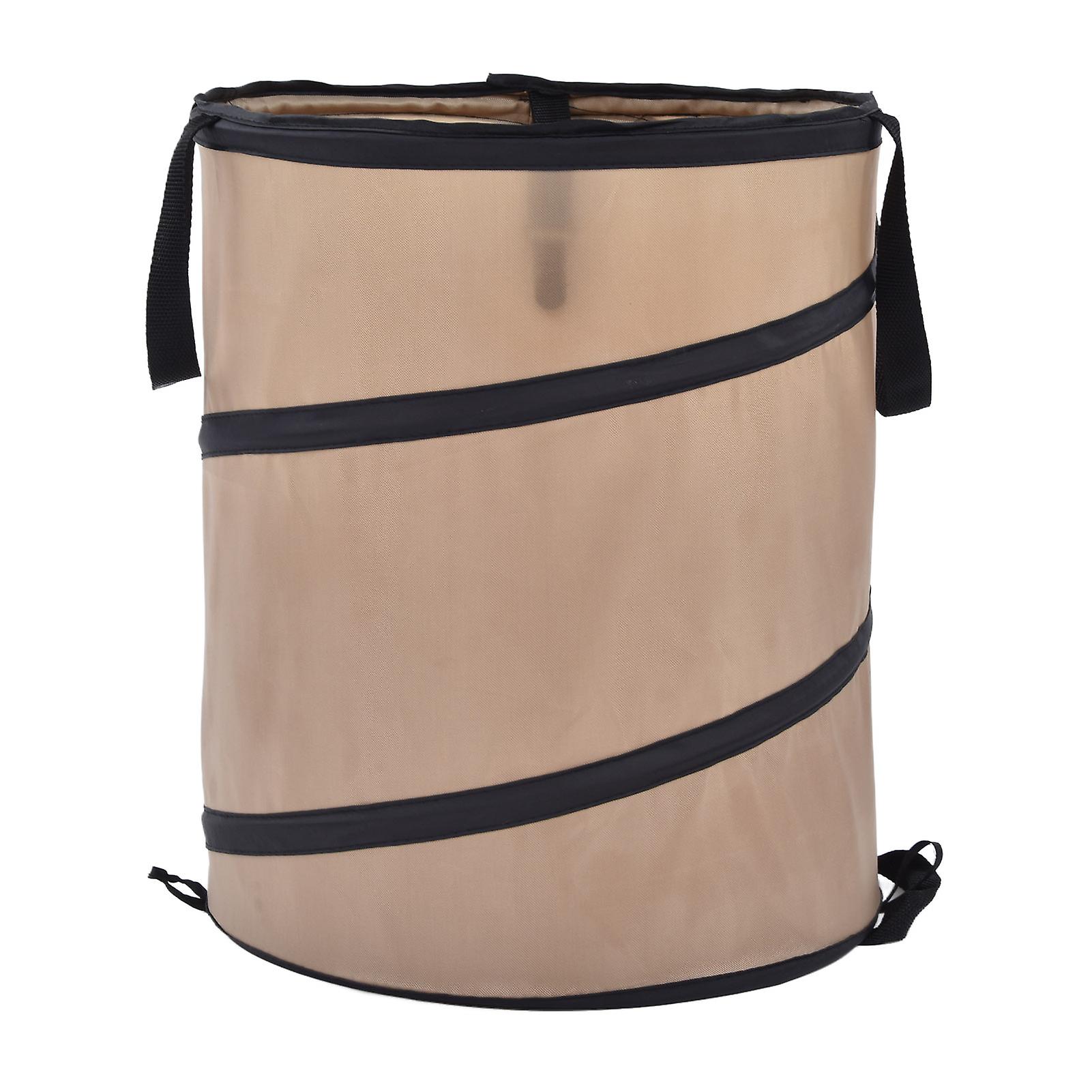 37.8L Collapsible Leaf Trash Can Reinforced Steel Spring Fallen Leaves Collection Bag Small Size