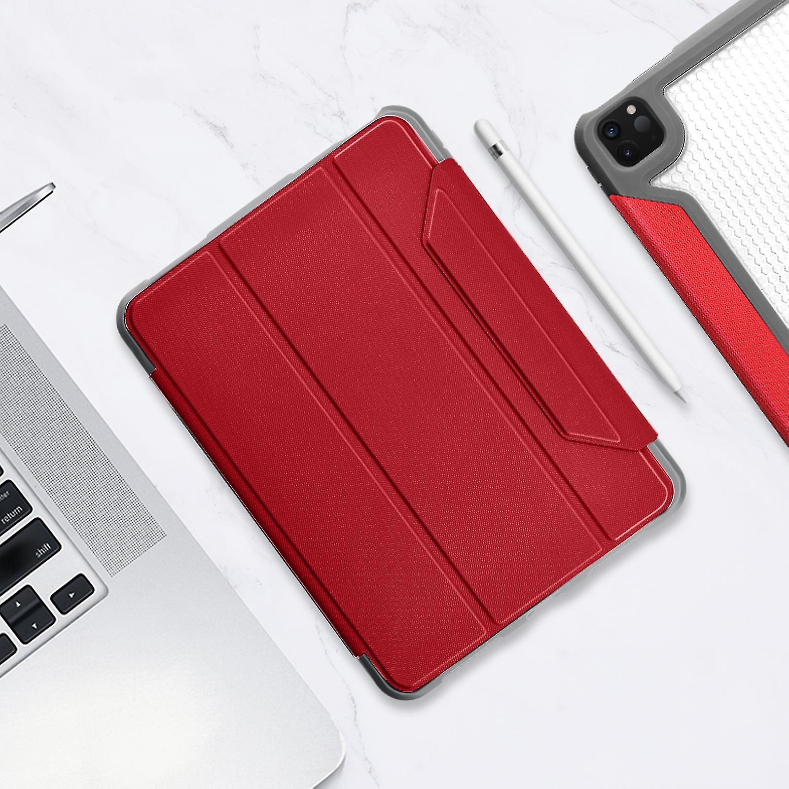 Mutural Pc Leather Case For Ipad Pro 12.9 (2020) Red