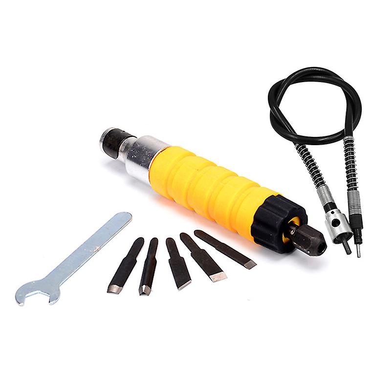 Electric Chisel Carving Tool Wood Carving Machine Woodworking Chisel with 5 Blades Hand Tool