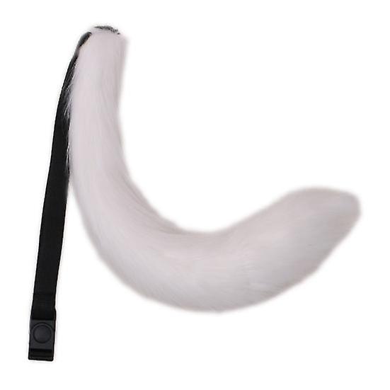 Cosplay Fake Fox Tail Soft Fuzzy Plush Solid Color Adjustable Waist Circumference Elastic Band Performance Club Dance Paty Costumes Prop Artificial