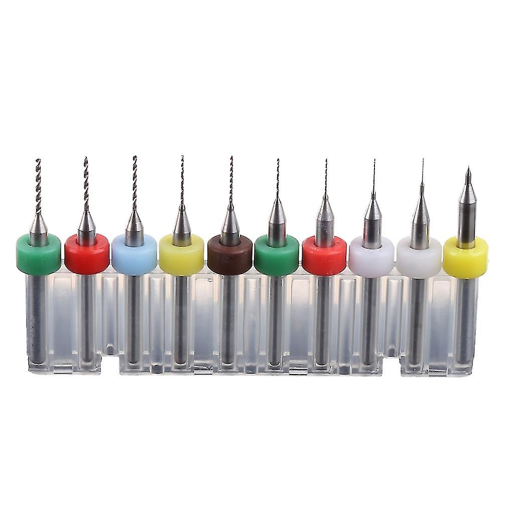 10pcs 0.1mm To 1.0mm Pcb Print Circuit Board Carbide Micro Drill Bits Set Tool