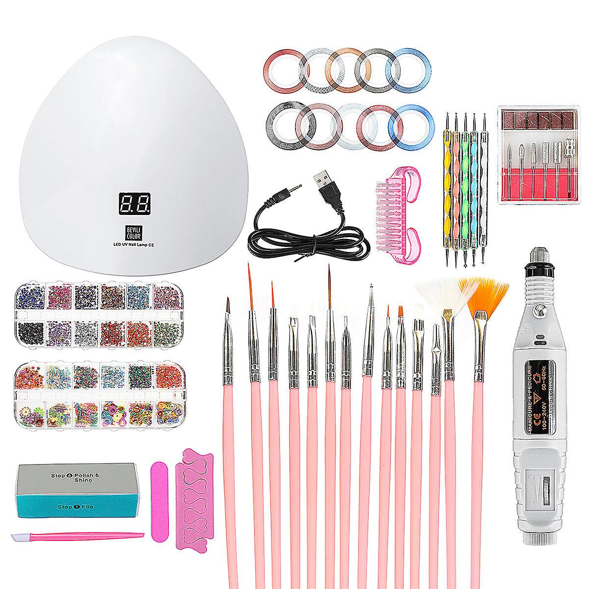 45W Intelligent Induction Nail Uv Phototherapy Lamp Nail Polishing Set