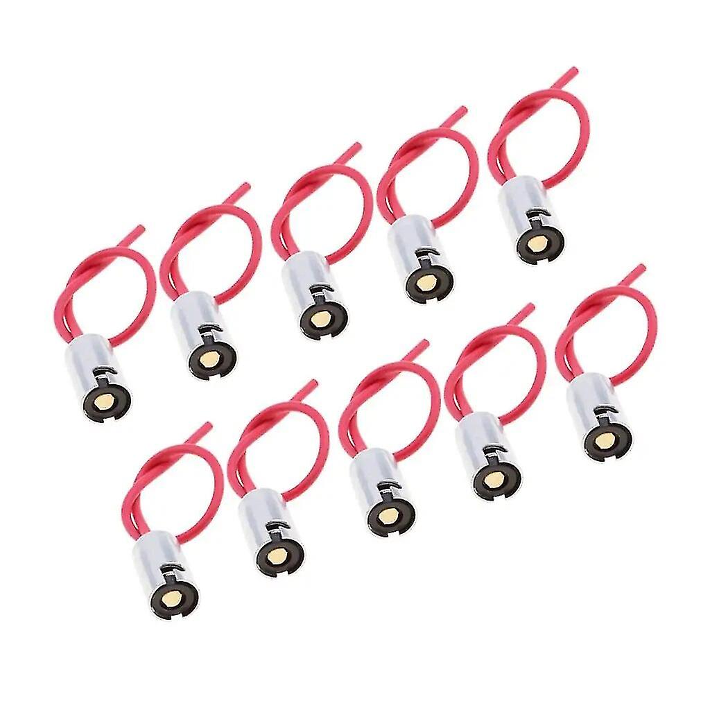 Baoblaze 10pcs BA9S ランプ 電球ホルダー ベース ソケット メス ワイヤー コネクタ~4192