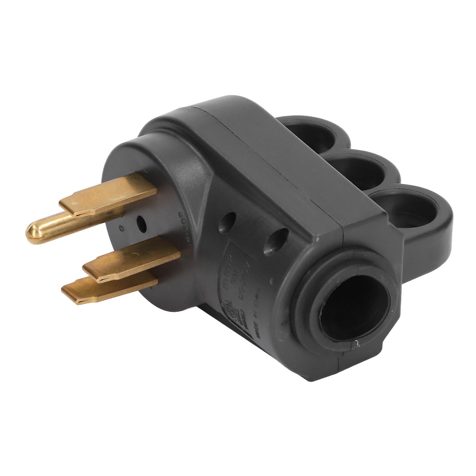 50A RV Plug Male NEMA 14‑50P 125/ Heavy Duty Replacement with Handles for EV Generator Cord