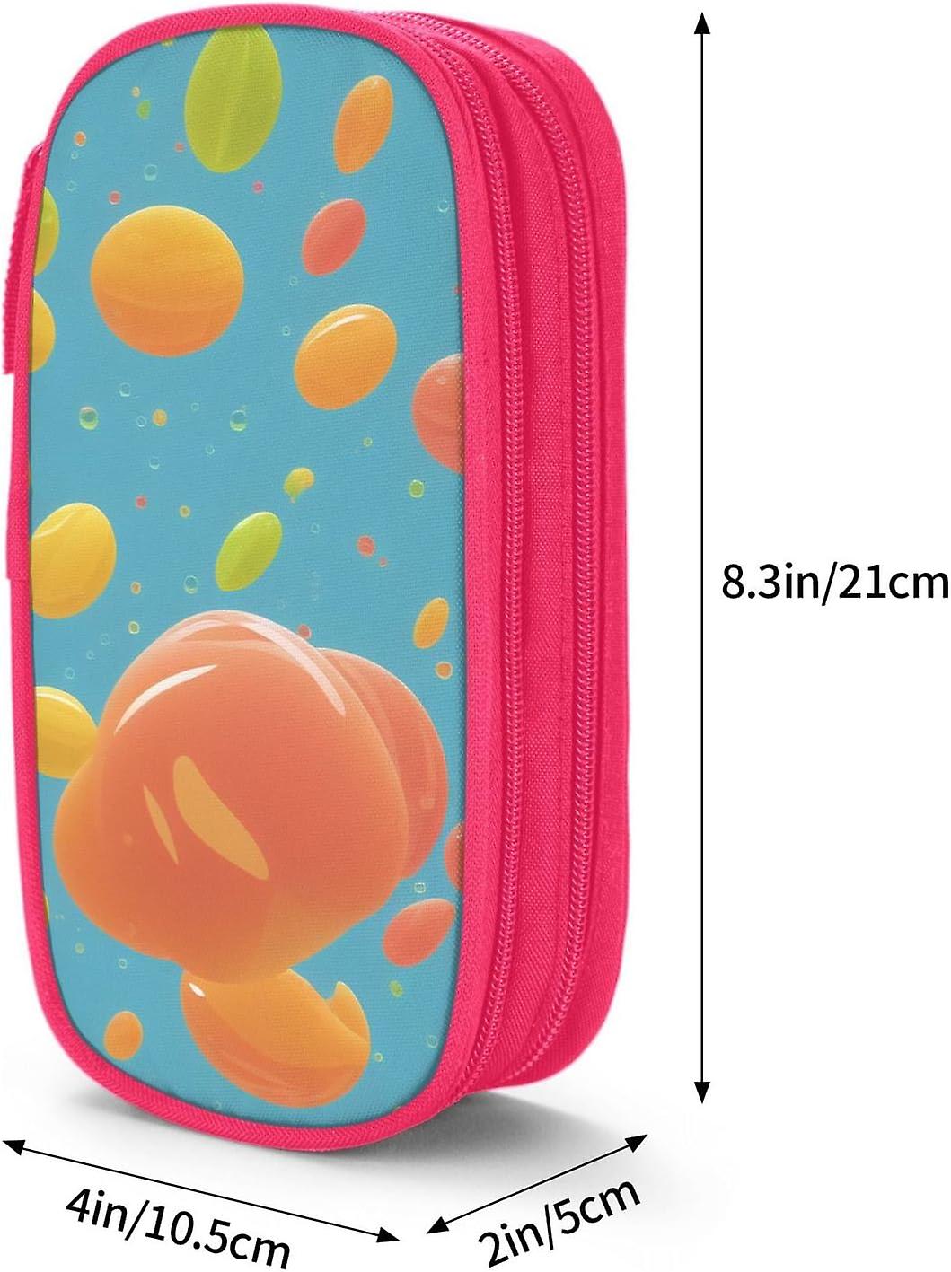 BDD0558 Candy Printed Pattern Pencil Case Pen Pouch Bag Large Capacity Pencil Pouch Organize Double Zipper Storage Bag