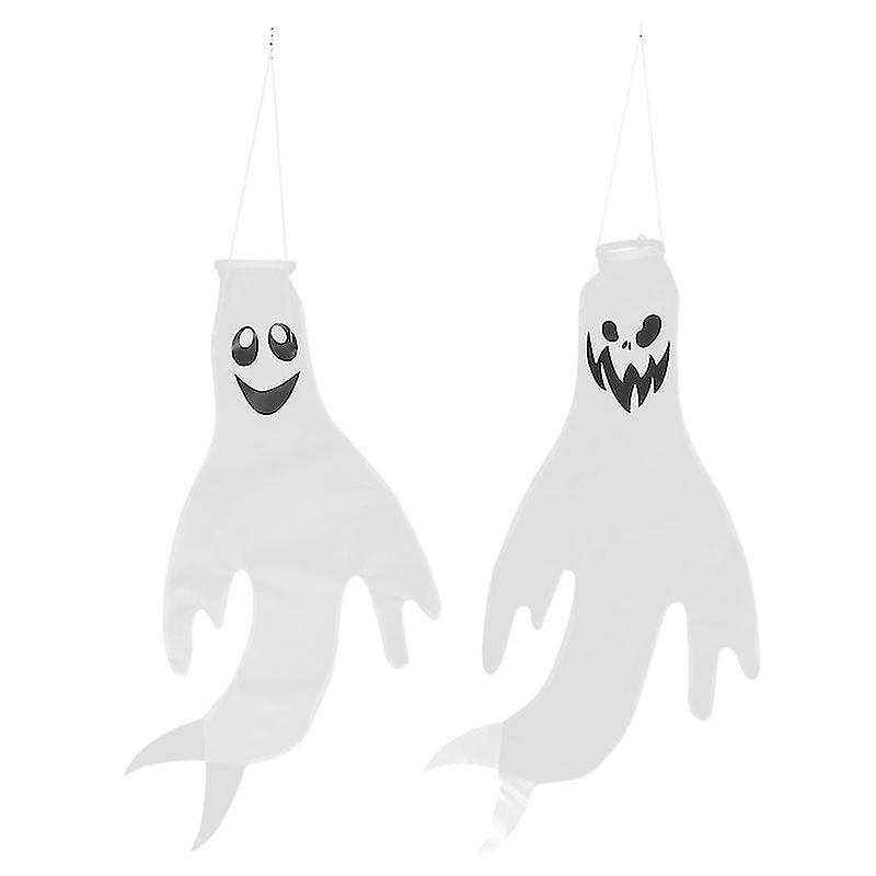 2pcs Halloween Windsock Flag For Halloween Decorations