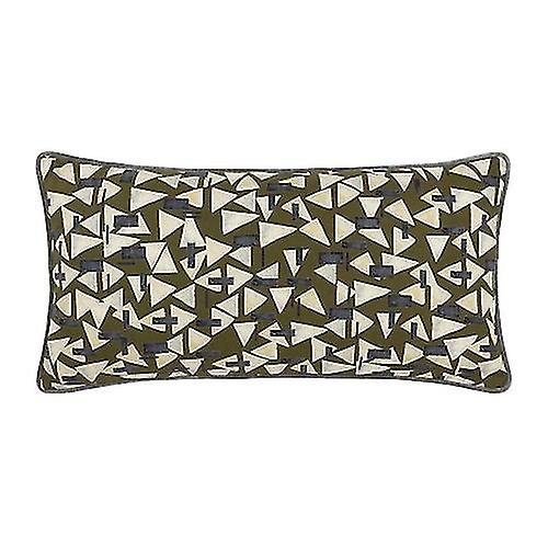 Hoem City Piped Geometric Shape Cushion Cover
