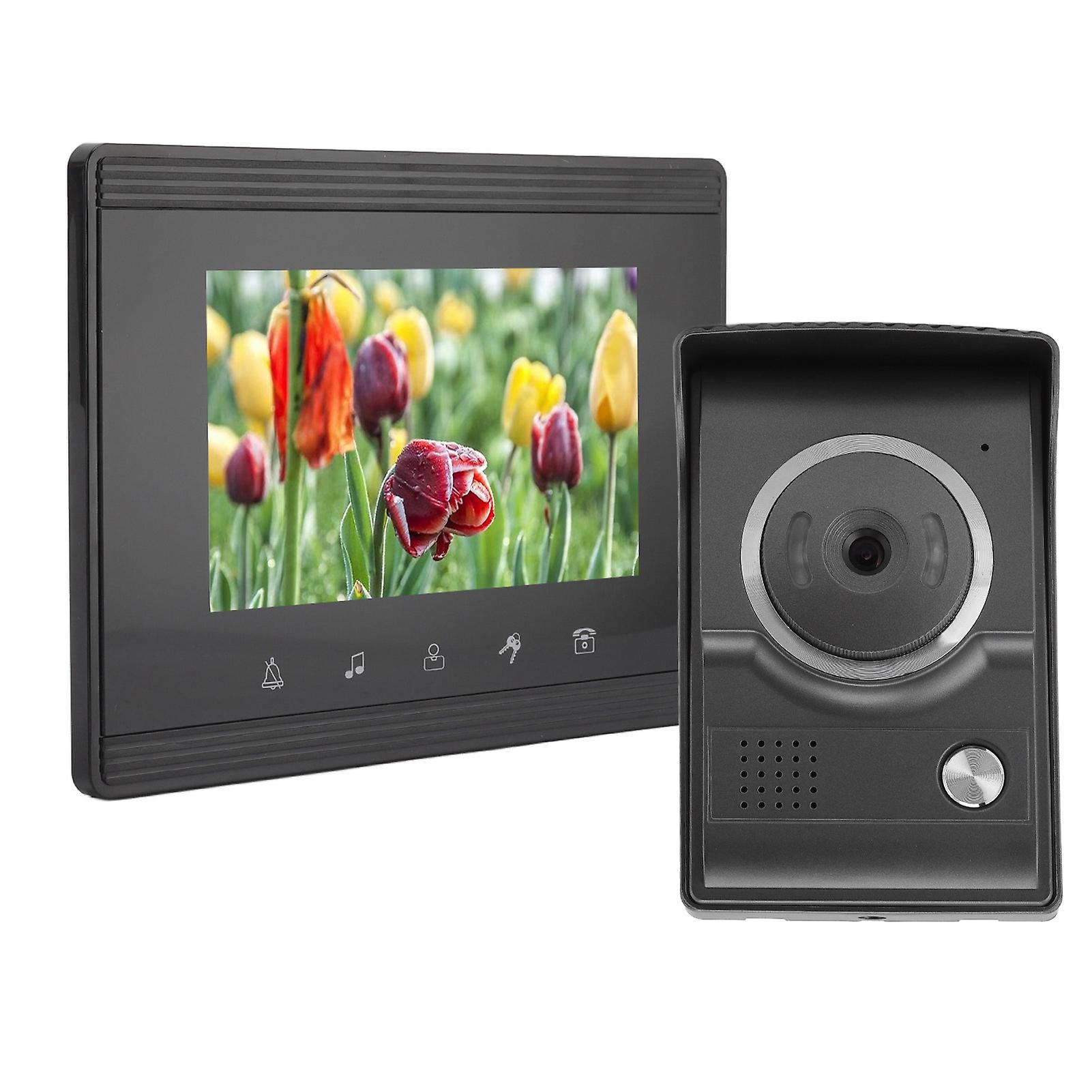 100‑240V HD Outdoor Video Door Bell Doorbell Camera With LCD Display Video Intercom for Home Security EU Plug