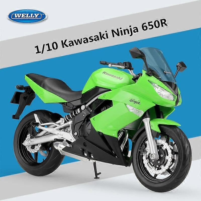 1:10 Kawasaki Ninja 650R Κράμα Αγωνιστικά Μοτοσικλέτα Μοντέλο Diecast Street Sports Μοτοσικλέτα Μοντέλο Συλλογή Παιδικό Παιχνίδι Δώρο Μοτοσικλέτες