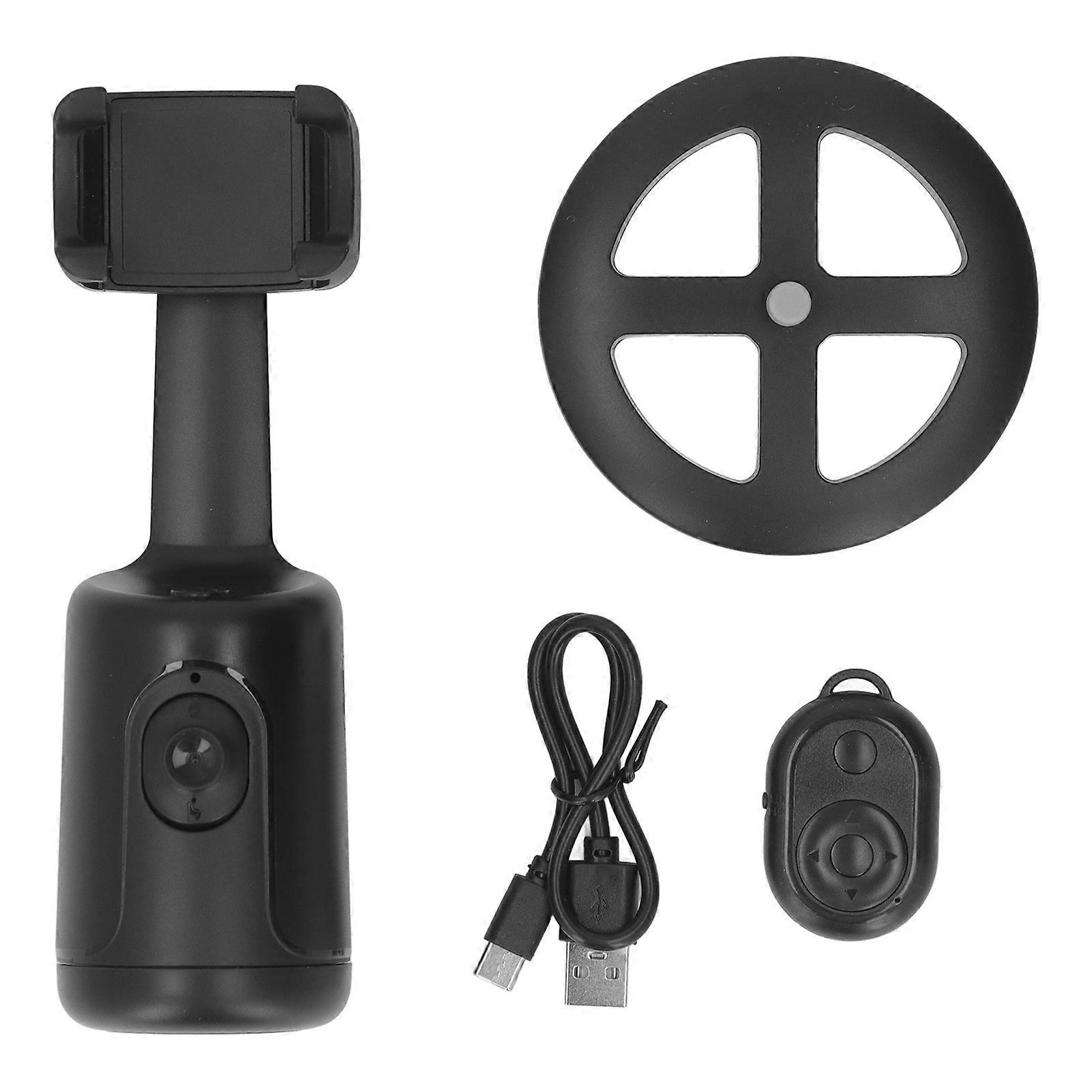 Auto Face Tracking Phone Holder 360 Degree Rotation ABS Phone Mount Stand with Bluetooth Remote Control for Vlogging Selfie Live Streaming NO.4380