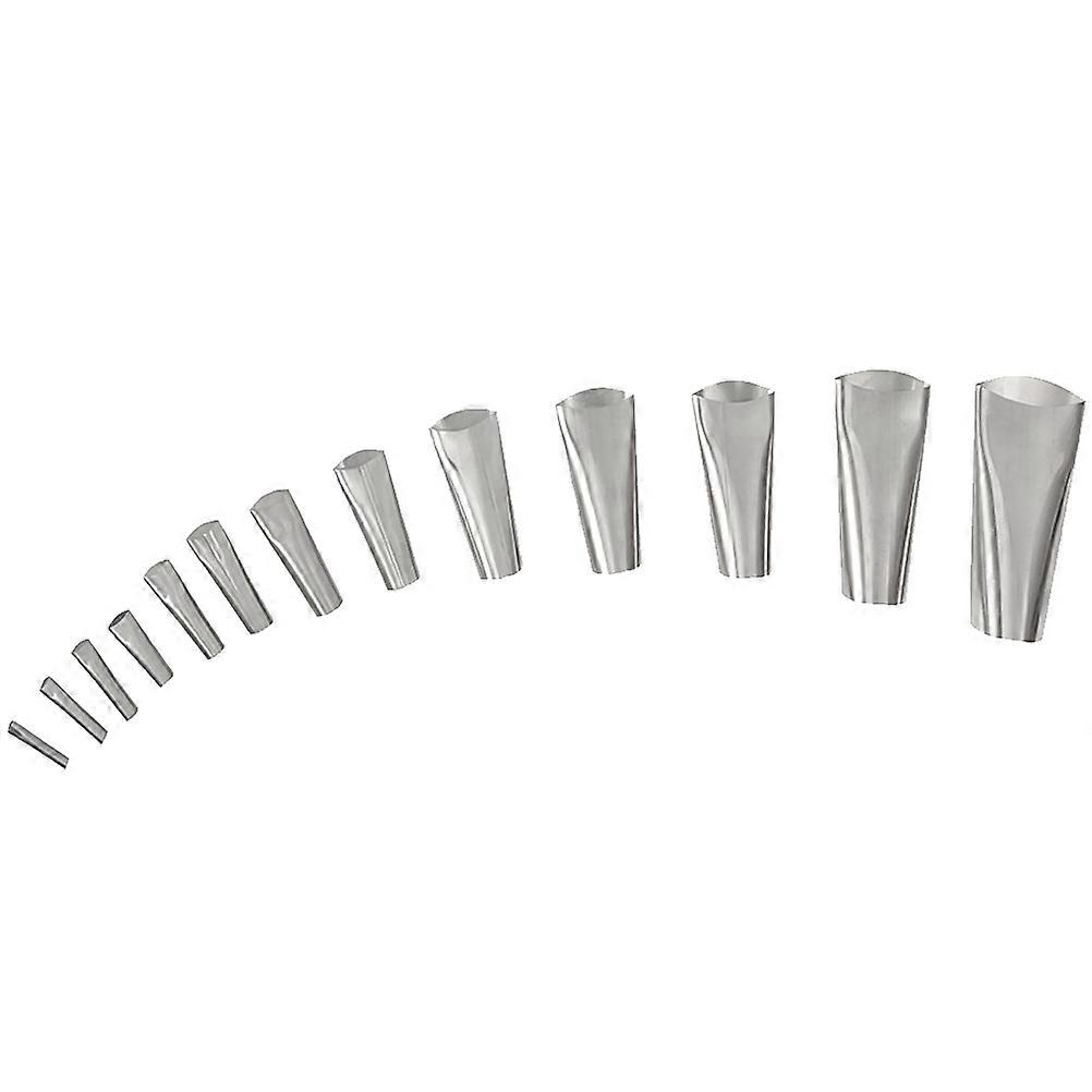 1 Set 13pcs Stainless Steel Caulk Nozzle Caulking Finishing Tool Glue Nozzle Tip Caulk Nozzle Applicator Tool Set (Silver)