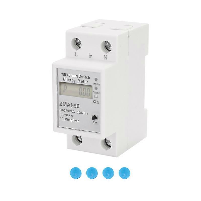 1-4 Tuya Smart Single-phase Energy Meter Zmai-90 Wifi Smart Power Consumption Voltage Current Monitor Din Rail 110-250v 60a/80a