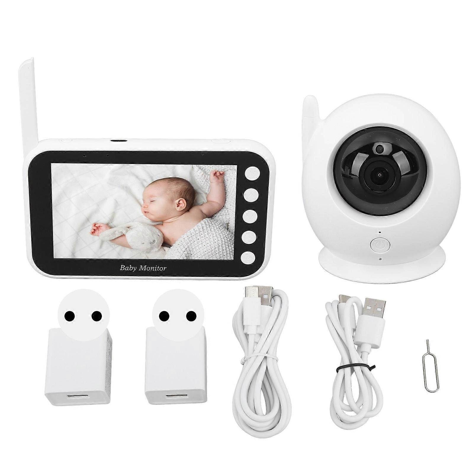 Video Kids Monitor 2000mah 984ft Two Way Talk 100240v 4.3 In Lcd Display Digital Camera Kids Monitor For Mom Dad Eu Plug