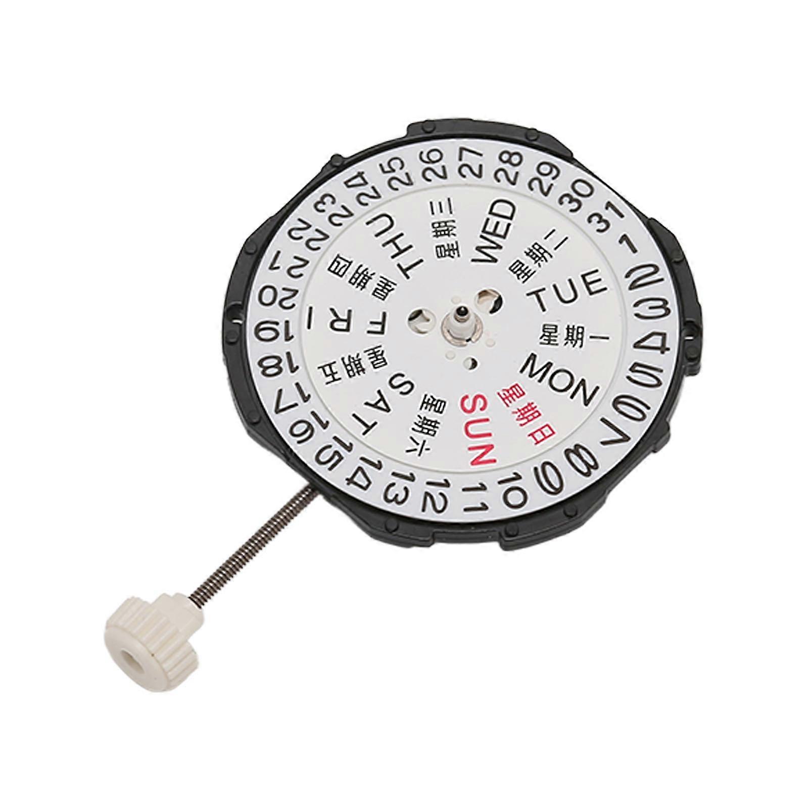 Sl28 Dual Calendar Quartz Movement 3 Hands Watch Movement Replacement Parts Accessory For Watchmaker