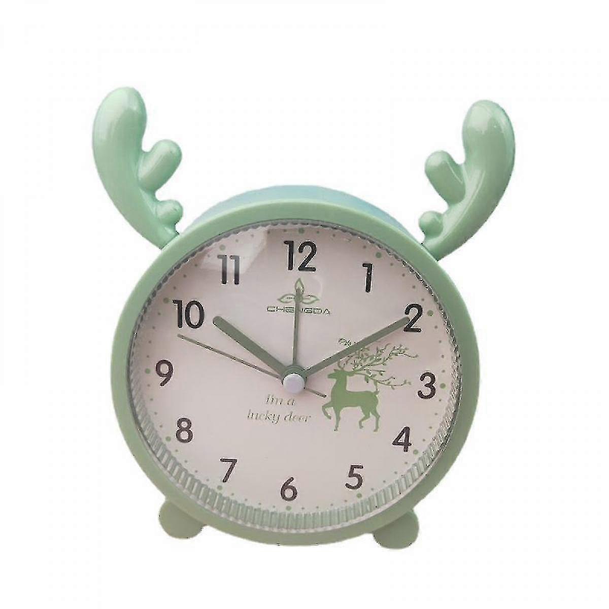 5 بوصة منبه الكرتون الأطفال الإبداعية ديناصور لطيف على مدار الساعة استيقاظ ساعة بجانب السرير منبه رقمي بسيط أ