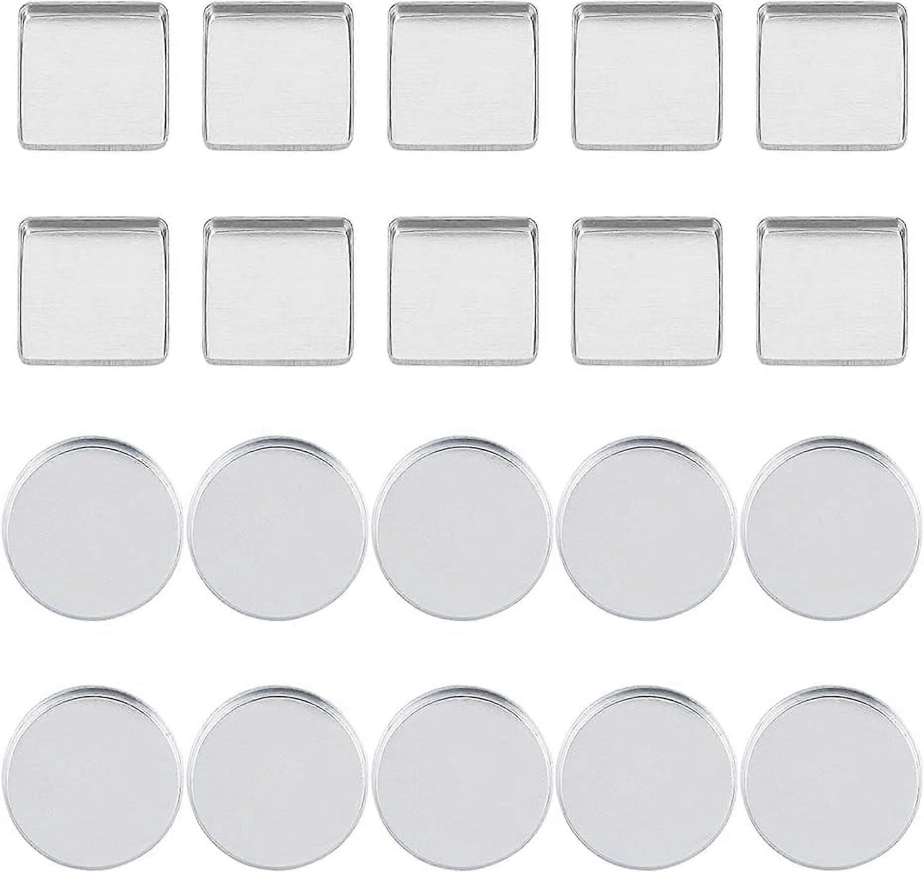 80pcs Metal Make Up Pans Empty Round and Square Aluminum Tins Make Up Pans Empty Tins Metal Storage Tin Jars for Eyeshadow Blush Lipstick Spice Contai