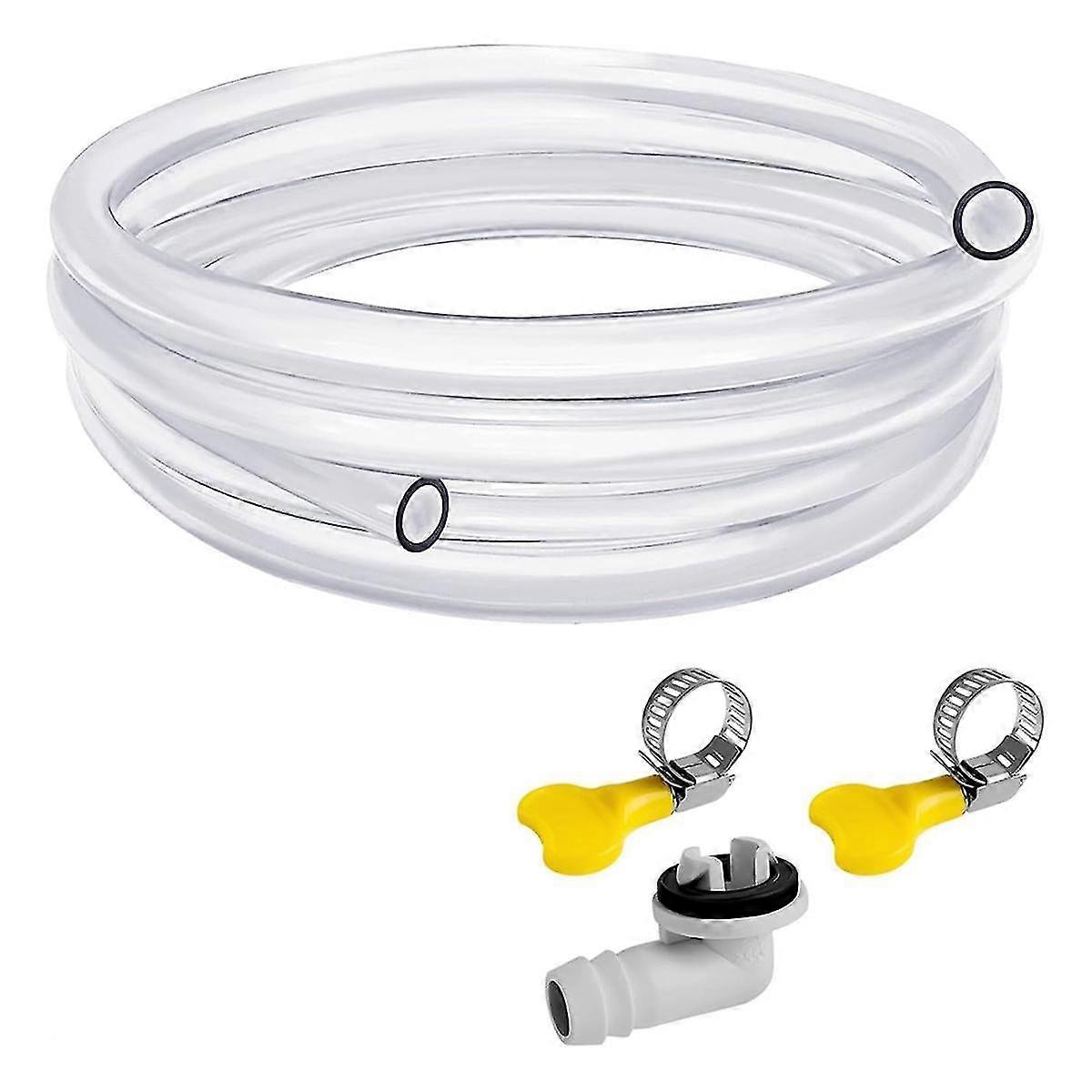 For 10Ft Portable Air Conditioner Drain Hose, AC Drain Hose Kit, Drain Hose for Air Conditioner with 3/5 Inch Connector - 10 Ft AC Drain Hose with 3/5