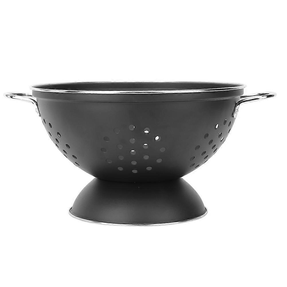 Stainless Steel Kitchen Fruit Draining Basket Washing Vegetable Baskets Container with HandleBlack