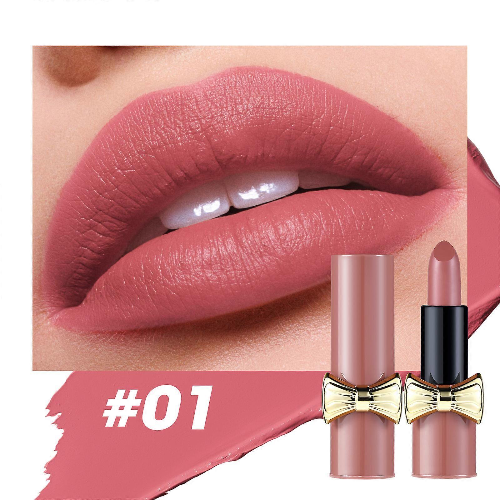Velvety Nude Lipstick, Stay On 24 Hours Waterproof Non-Stick Cup Not Fade Liquid Lipstick, Lip Gloss Make Up