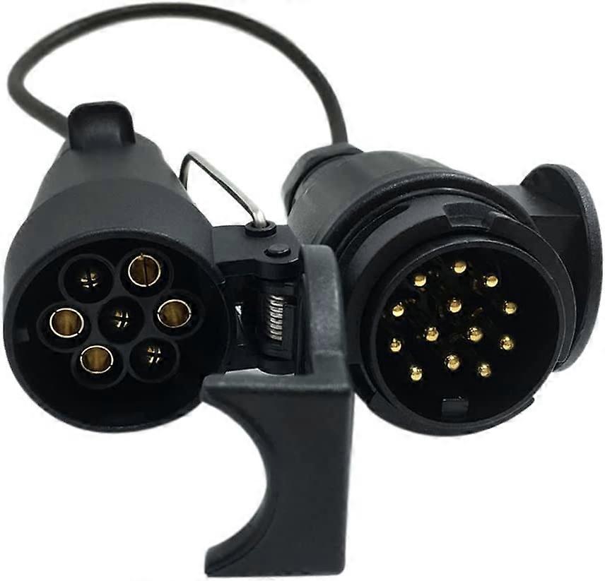 12 V 7 To 13 Pin Trailer With Adapter For Cable Connector, Plug And Socket For Towing Hitch
