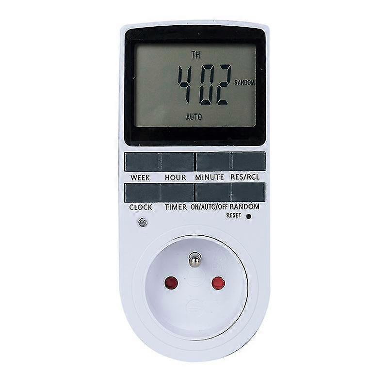 Digital Programmable Socket,digital Timer,with Lcd Display And Anti-theft Mode,energy Saving,16a/3680w Max (2 Packs)