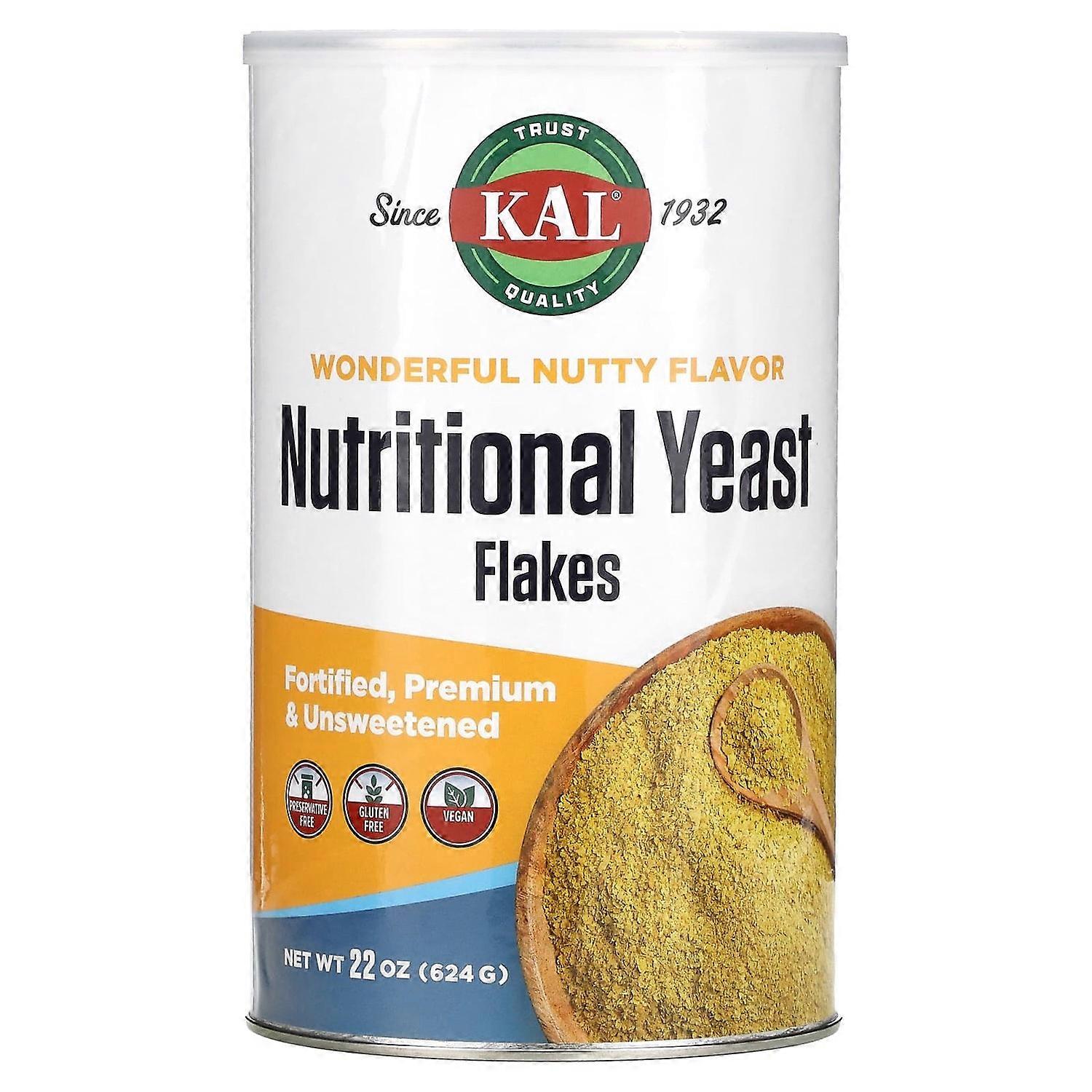 KAL, Nutritional Yeast Flakes, Wonderful Nutty, 22 oz (624 g)