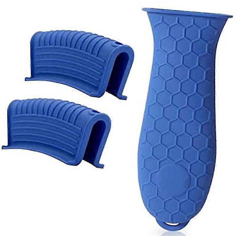 Silicone Hot Handle Holder For Iron, Pot Handle Sleeve Non Slip Rubber Cover Set For Frying
