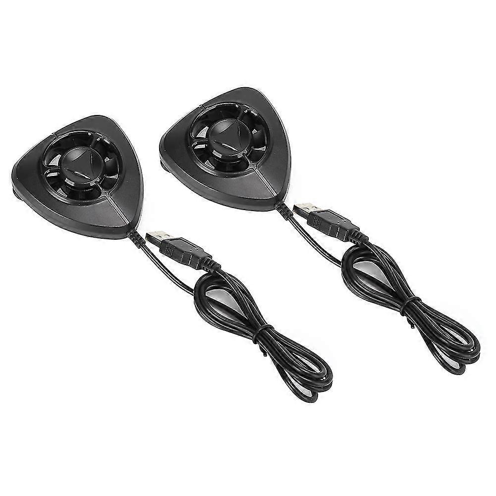FL02BlackMobilePhoneRadiatorCoolerwithUSBGameHandleGripCoolingFanandHeatSink(2Pieces)