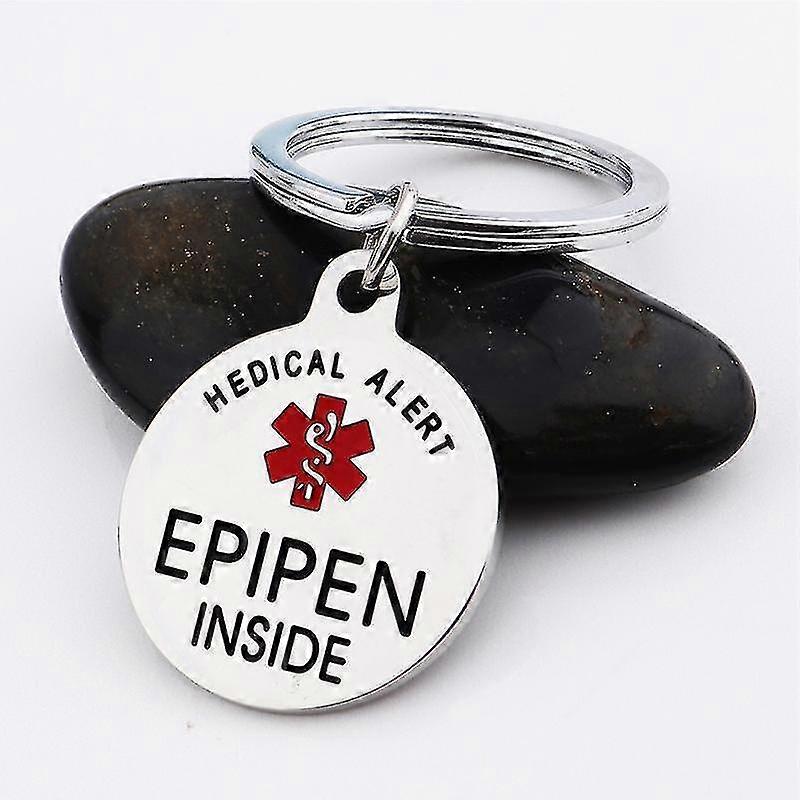 תג Epipen, תג שקית Epipen - תג Esa - משיכת רוכסן - כירורגית לחלוטין נירוסטה התראה רפואית סמל תג מזהה מחזיק מפתחות