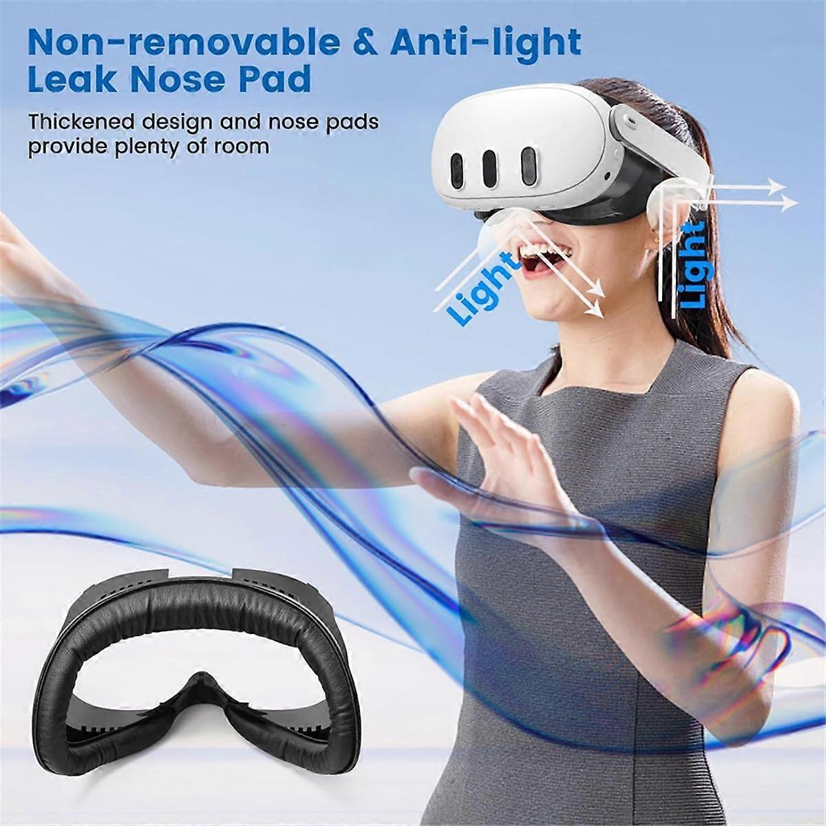 Interface Set for 3 Accessories, PU Foam Face Cover, Silicone Shell Protective, Camera Lens Protector