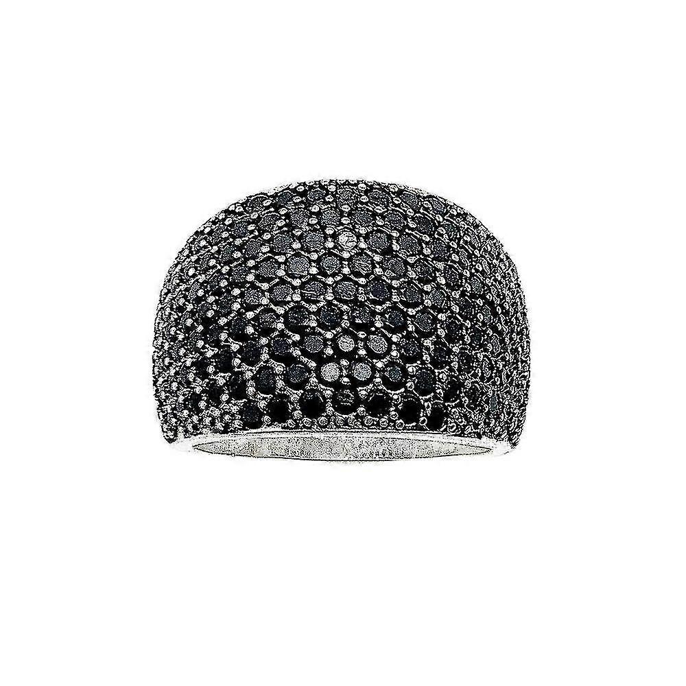 black pave cocktail ring