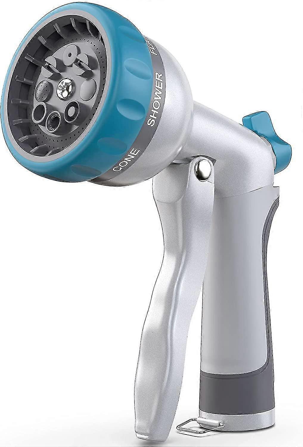 bjxy garden hose nozzle heavy duty metal water hose nozzle with 8 adjustable spray patterns