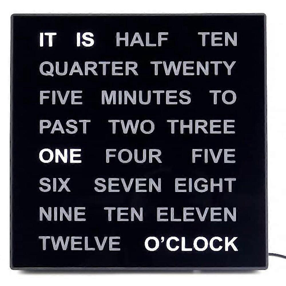 AMS - 01-1235E - Wall/Table Clock - Word Clock - English