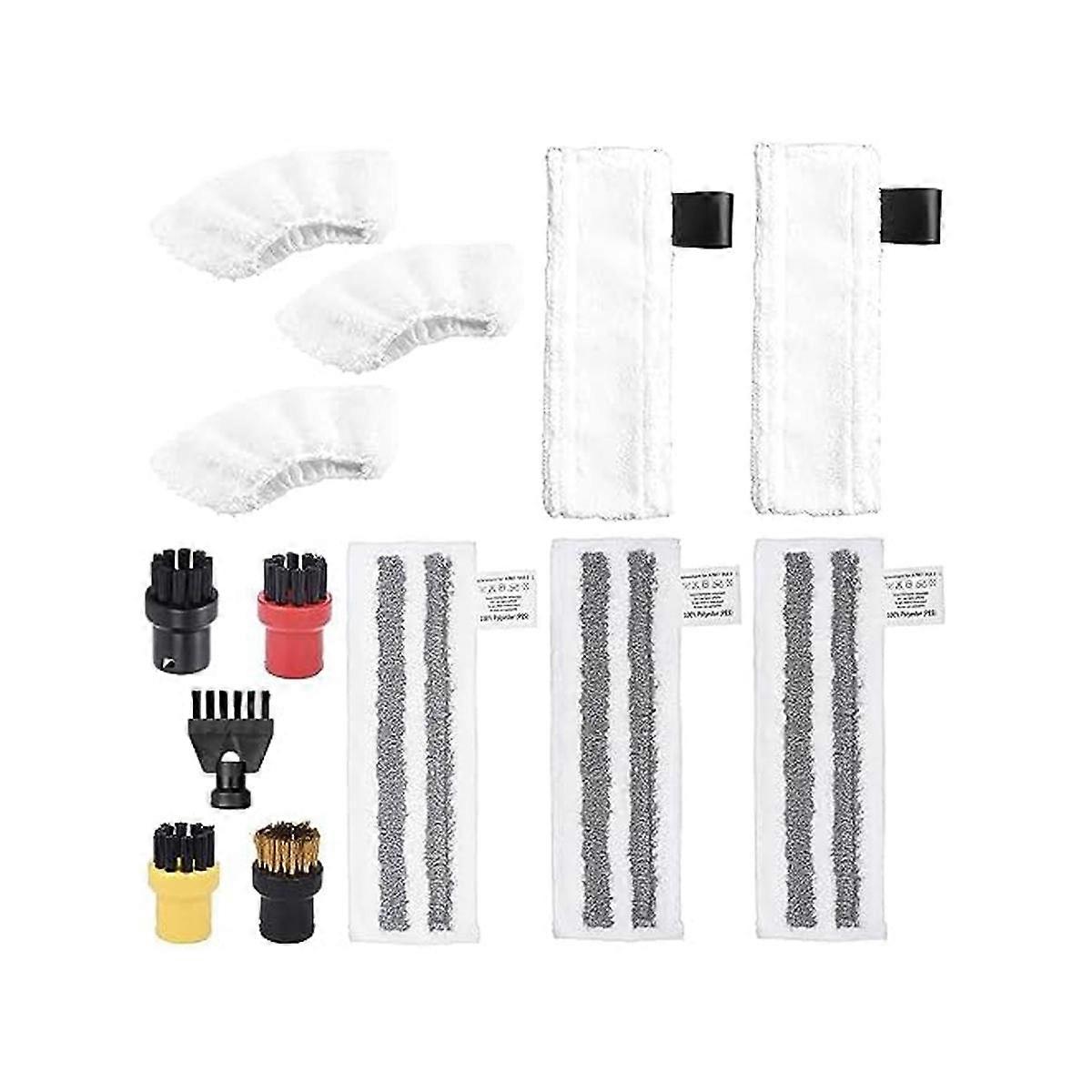 Accessories for Steam Cleaner Easyfix SC1 SC2 SC4 SC5, Microfibre Cloth Cleaning Brush Set Replacem