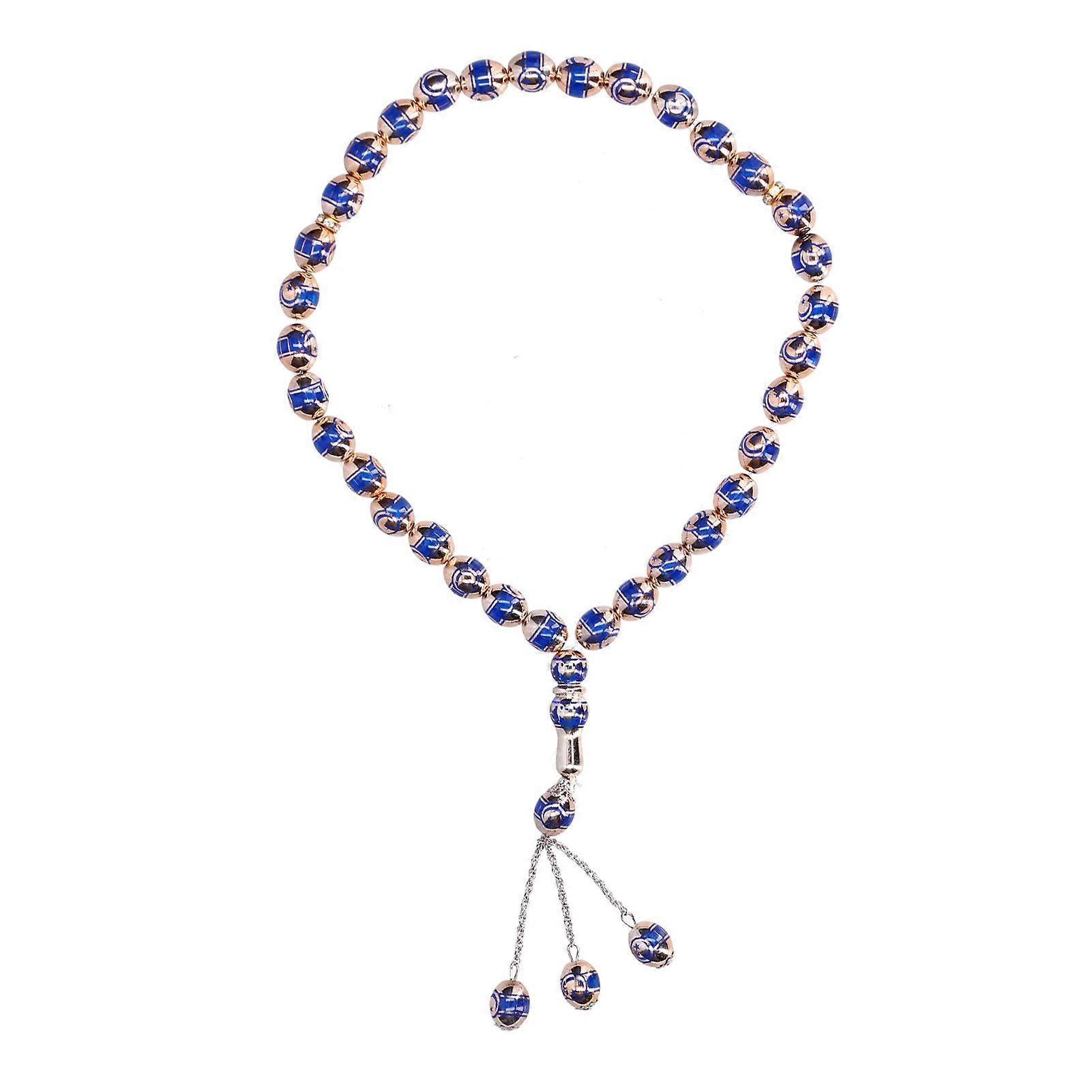 Prayer Beads Optical Maser Engraving Fine Workmanship Feel Comfortable Muslim Prayer BeadsBlue