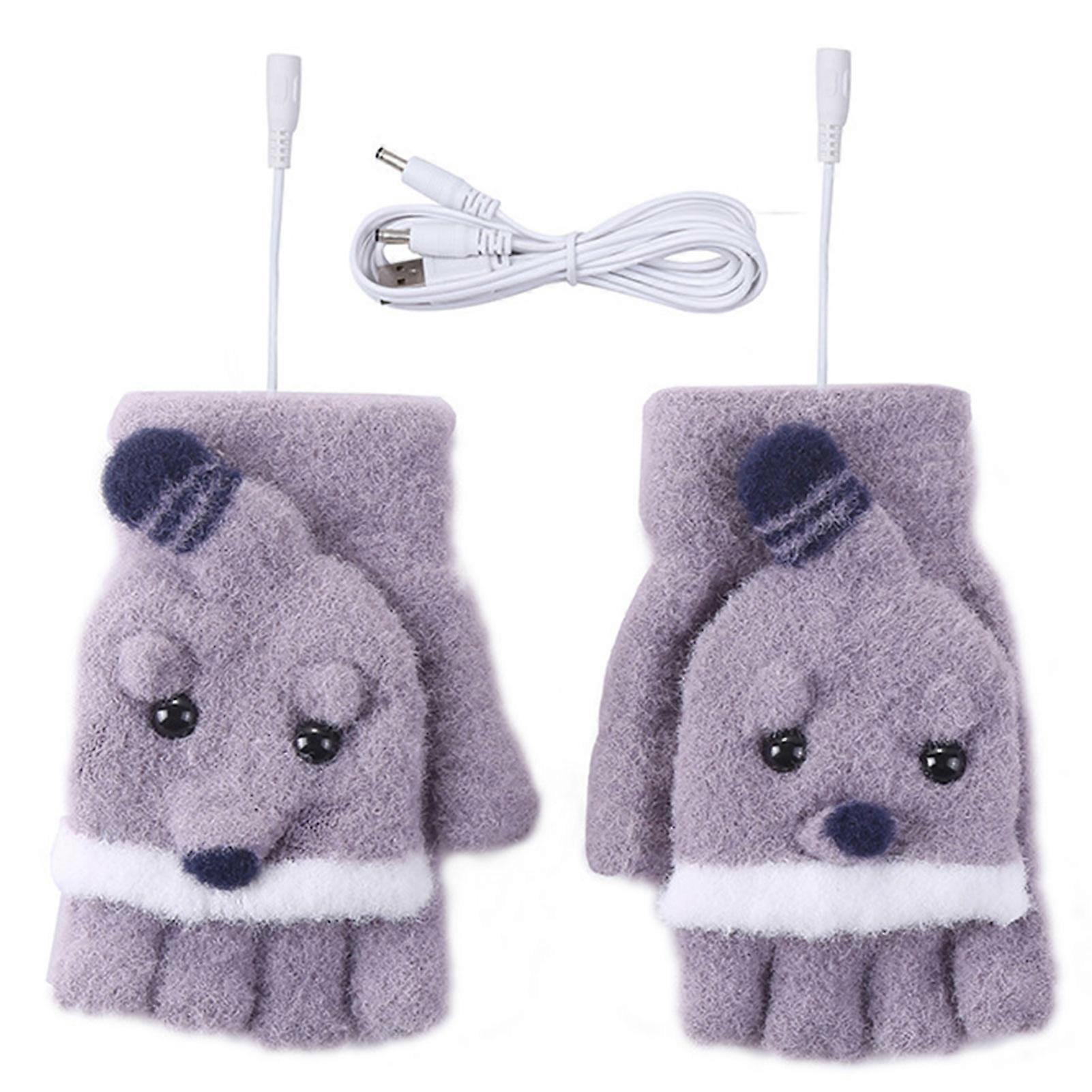 USB Winter Warm Laptop Gloves Soft Material Fine Workmanship Hands Warmer for Adults Computer Gaming