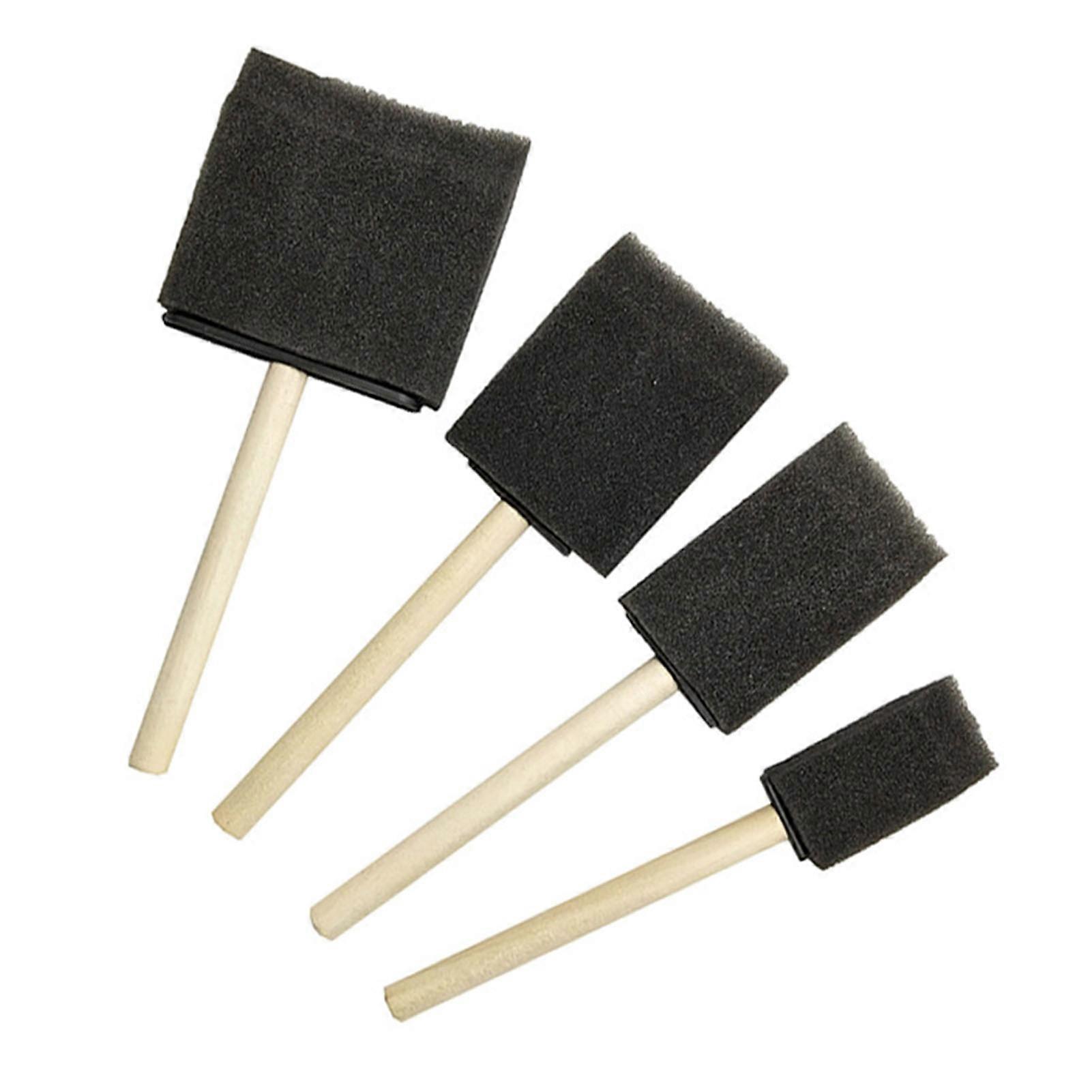 Wooden Handle Sponge Brush Children Multifunction Drawing Tool for DIY Projects