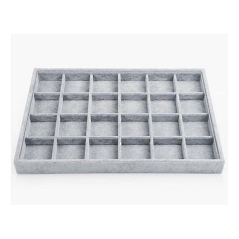 ZK-24 Compartimentos Joyero - 35 x 24 x 3cm Gris