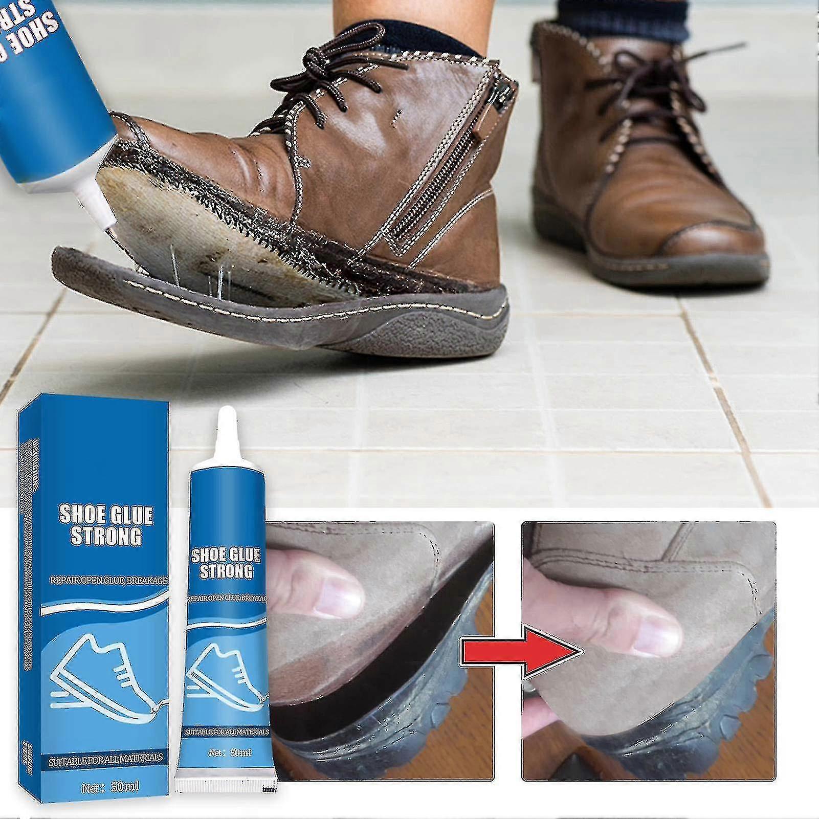 Strong Shoe Glue, Superglue Non-drip For Vertical Applications, Clear Glue Precise Nozzle, Professional Waterproof Shoe Repair Adhesive For