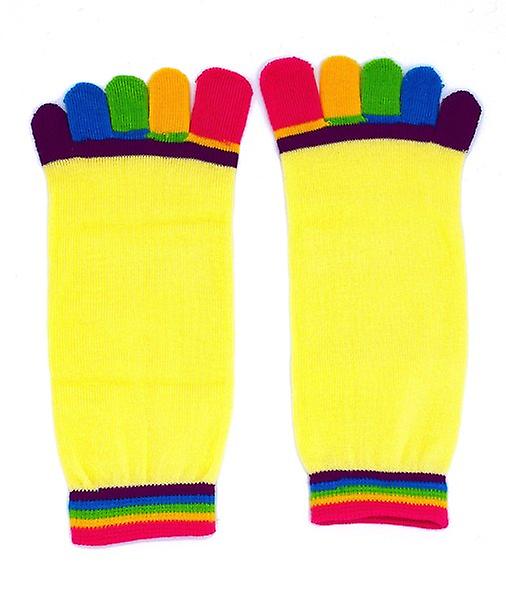 Colorful toe socks - yellow