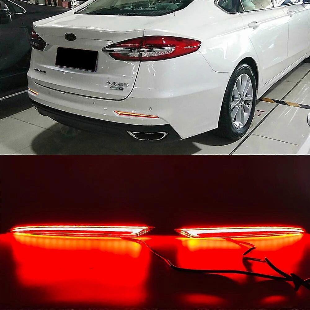 CSCSNL 1 Pair LED Reflector light Bumper Light Rear Fog Lamp Brake Light Turn Signal For Ford Mondeo Fusion 2019 2020
